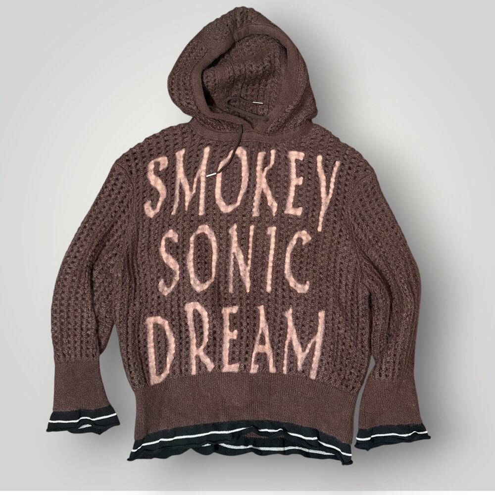 Givenchy MMW Peter Miles Smokey Sonic Dream Knit Hoodie Brown Size Medium